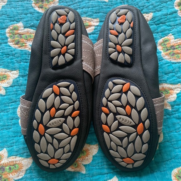 Acorn Via wrap ballet flat 7 black taupe unworn condition barefoot mary jane - Picture 2 of 4